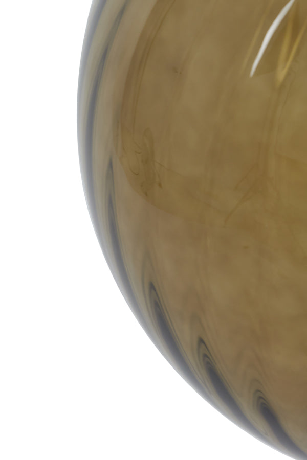 Pendant Light in Brown and Gold Magdala Glass, 40 cm Diameter