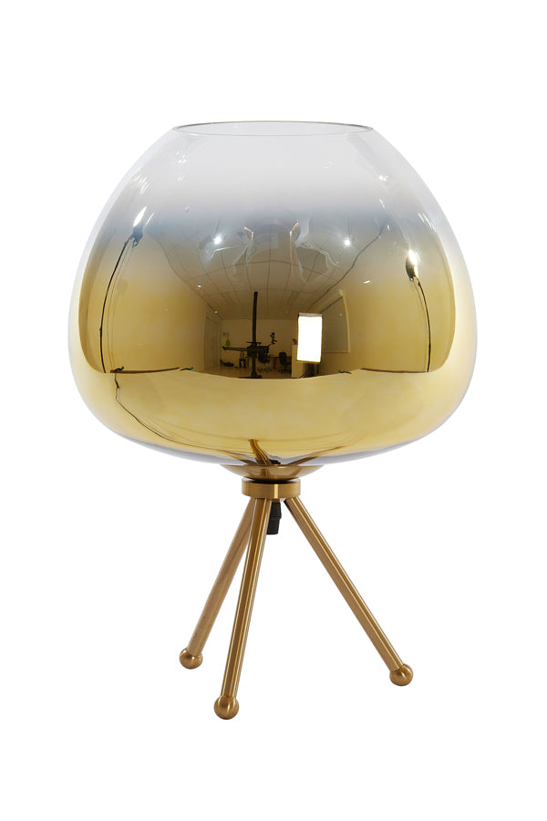 Golden Elegance: Mayson Crystal Glass Table Lamp Ø30x43 cm