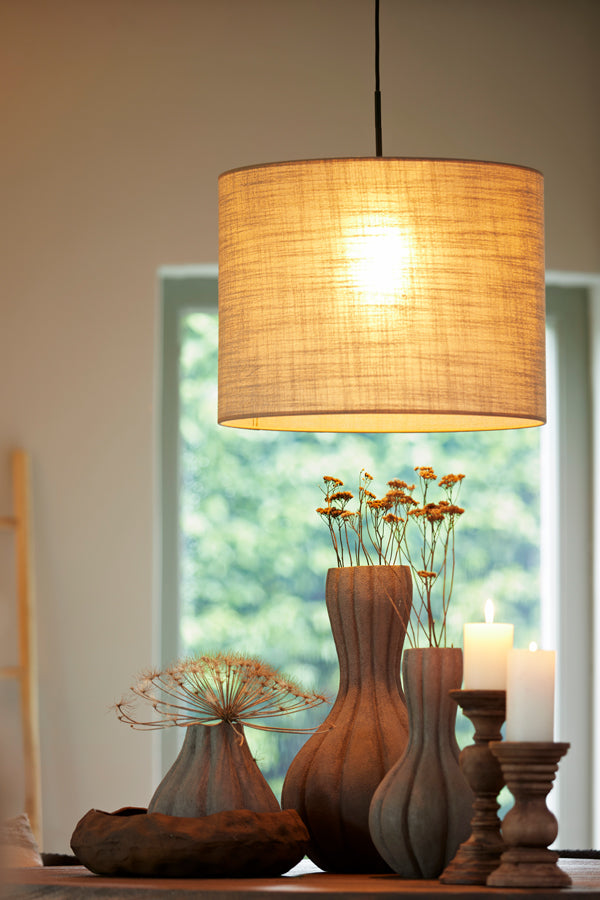 Caden Beige 50x38 cm Cylindrical Shade