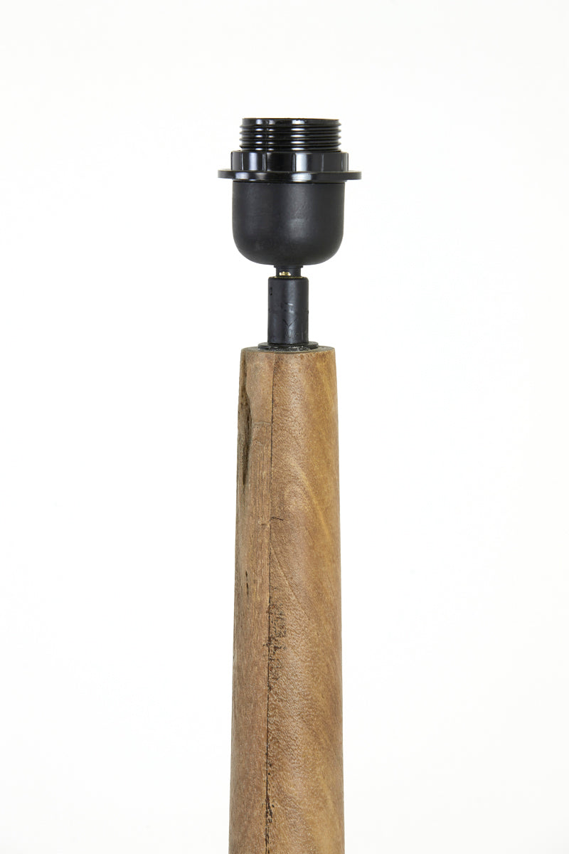 Elegant Jovany Floor Lamp in Matte Brown Wood, 135cm