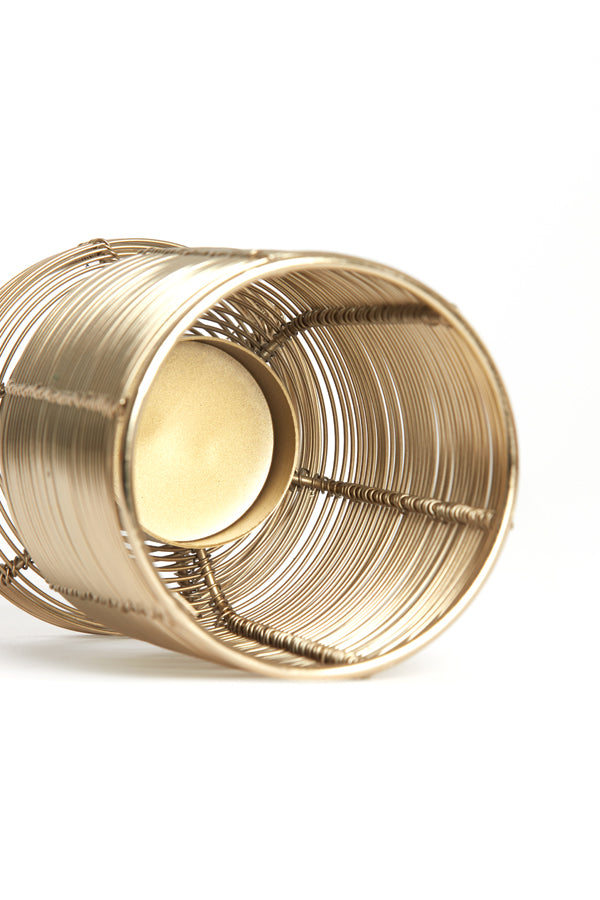 Luminous Gold Tealight Holder Ø10x15 cm - Dioso Design