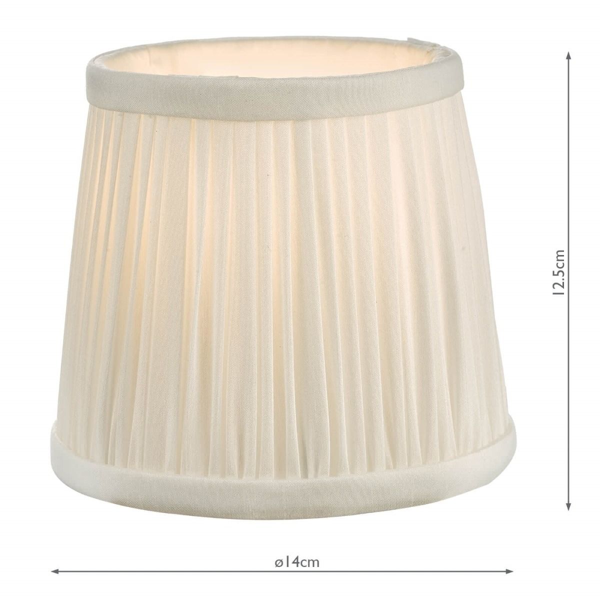 Ulyana Ivory Faux Silk Pleated Shade 14cm