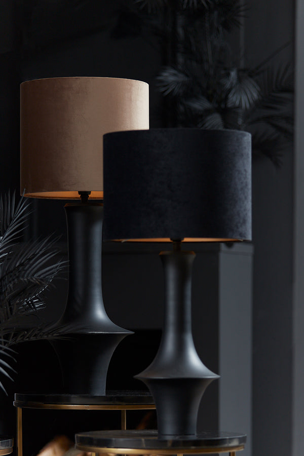 Velvet Chocolate Brown Cylindrical Shade 35x35x30 cm