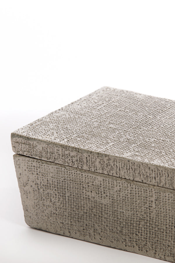 Artisanal Silver-Toned Decorative Box 29x19x10 cm