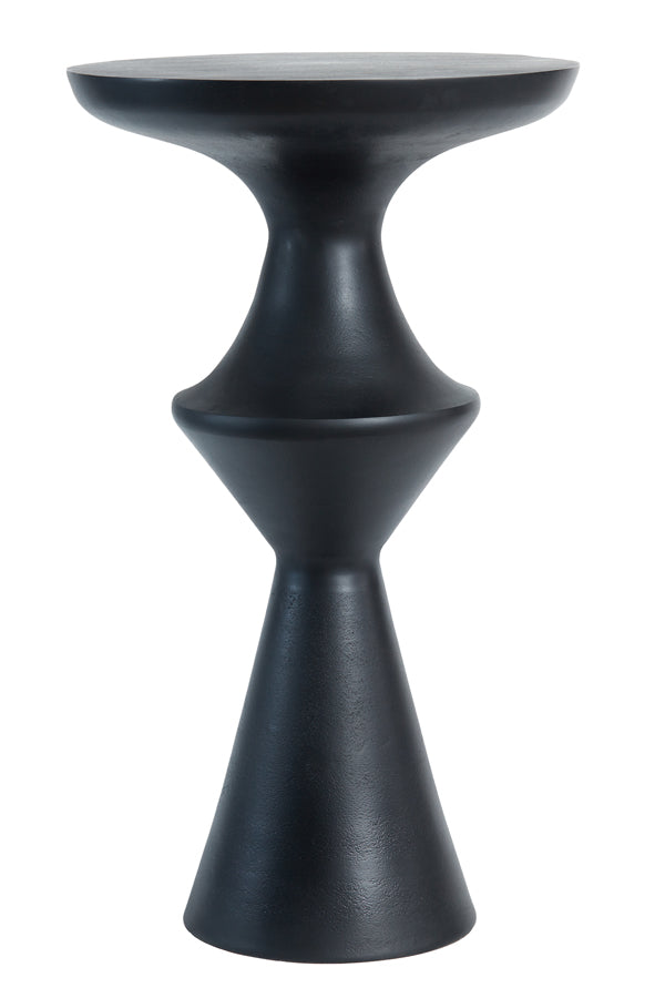 Elegant Matte Black Loboc Side Table 37.5x14x74 cm