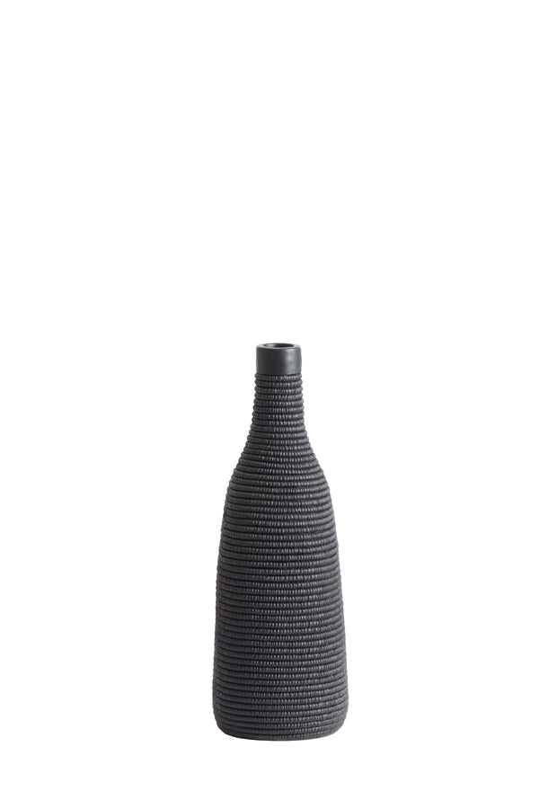 Elegant Youna Matte Black Decorative Vase 16x12x33 cm