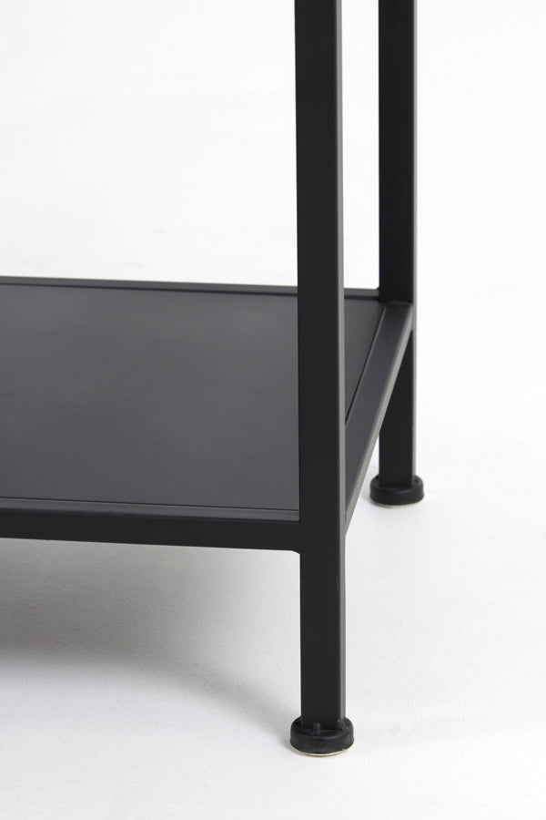 Yvana Matte Black Console Table 141x37x81 cm