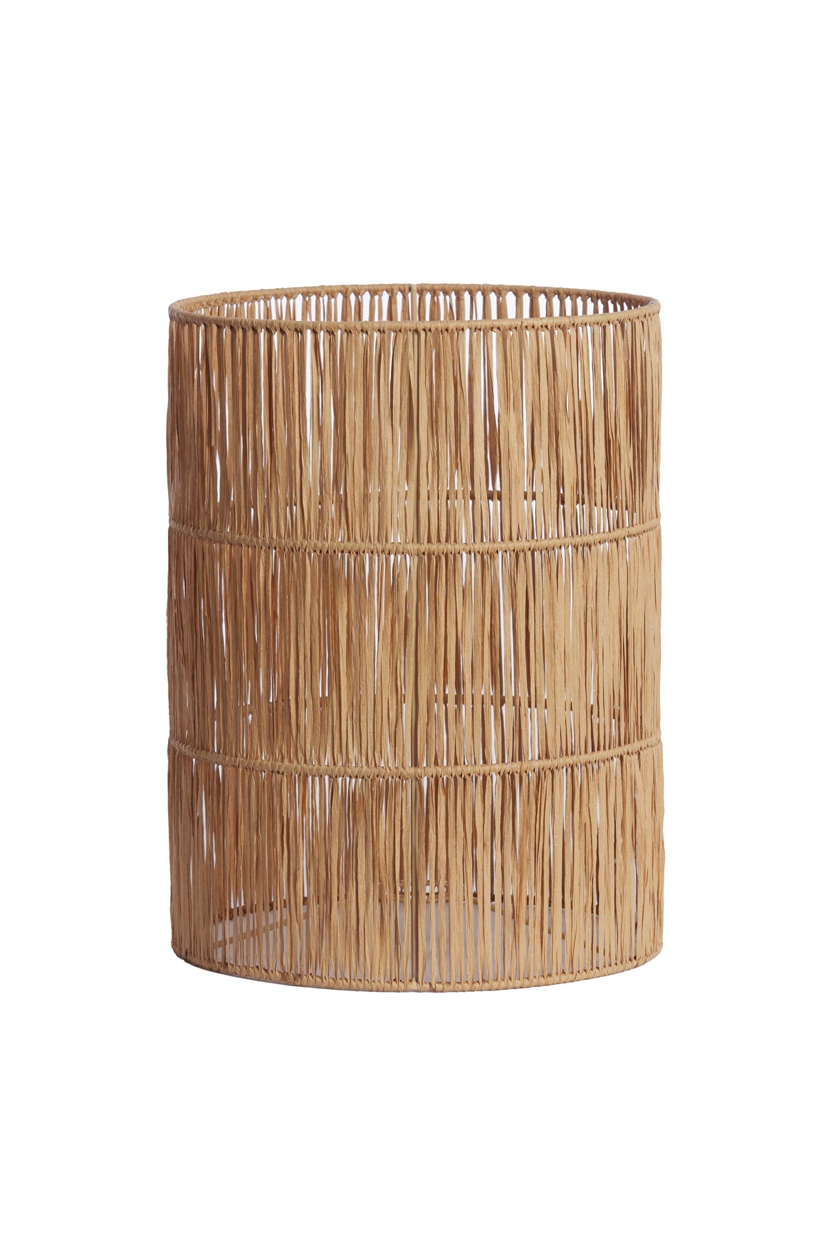 Natural Raffia Cylinder Lampshade 25x25x30 cm - Lanzano Collection