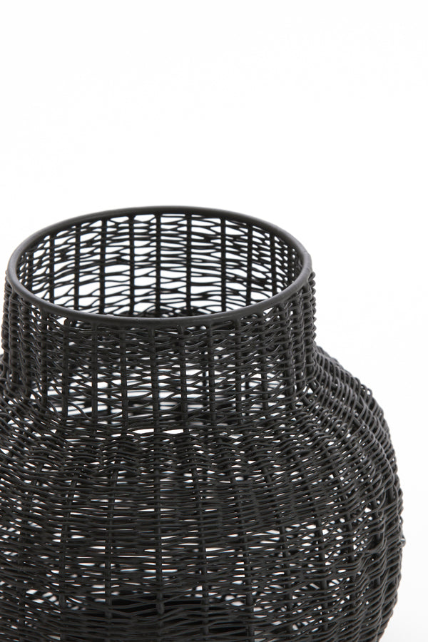 Elegant Matt Black Tealight Holder Ø17x16 cm Valery