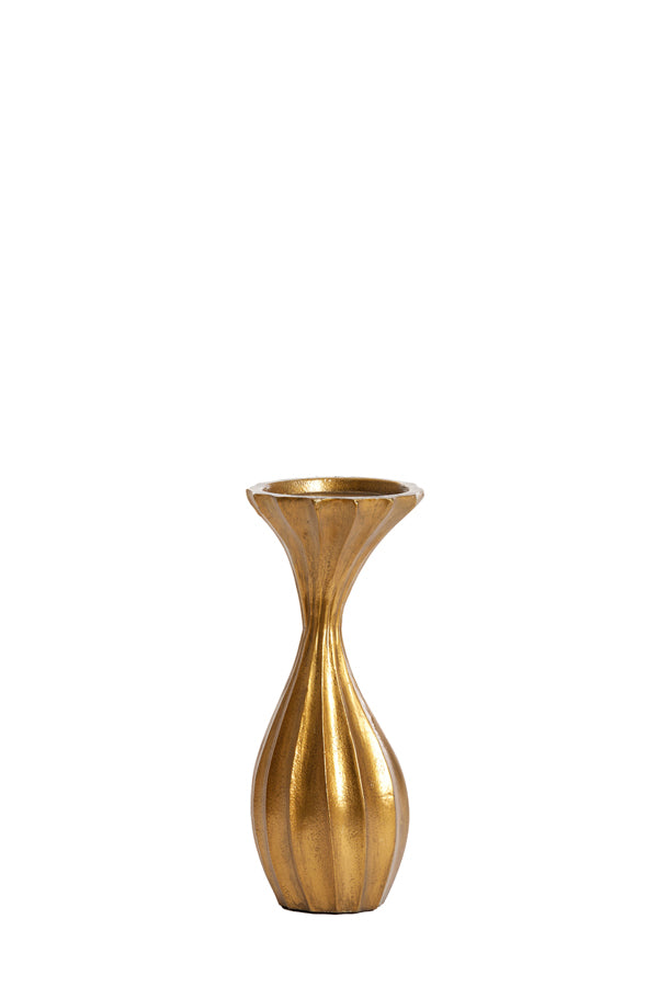 Nyoko Antique Bronze Candle Holder, 11x11x26 cm