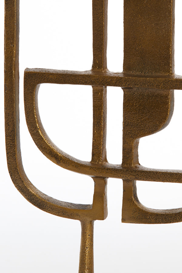 Elegant Aaron Sculpture - Gold and Matte Black 26x8x36 cm