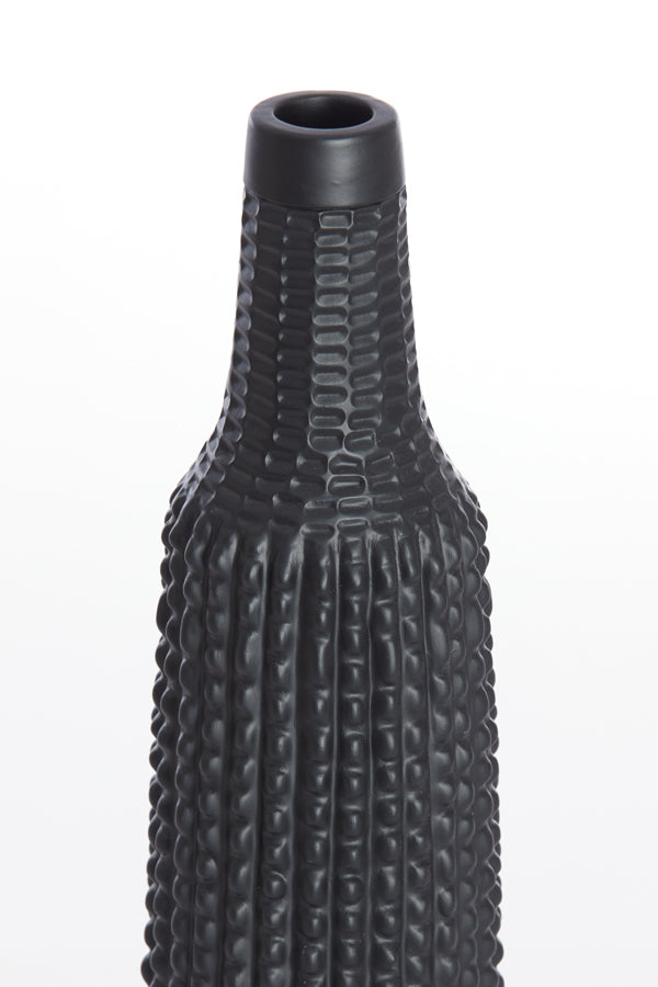 Elegant Angira Matte Black Tall Vase Ø9.5x46 cm