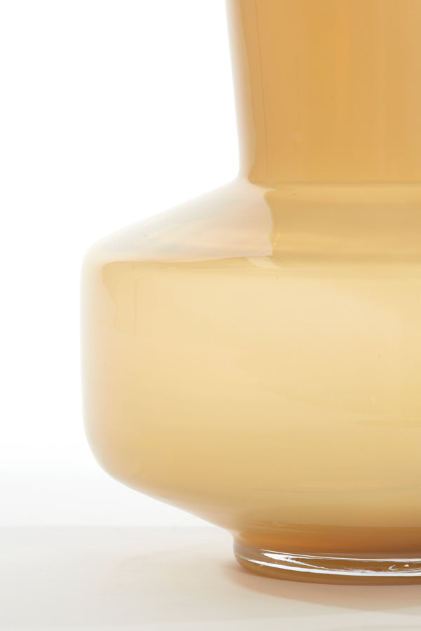 Oval Glass Vase 23.5x29.5 cm Light Yellow Shine