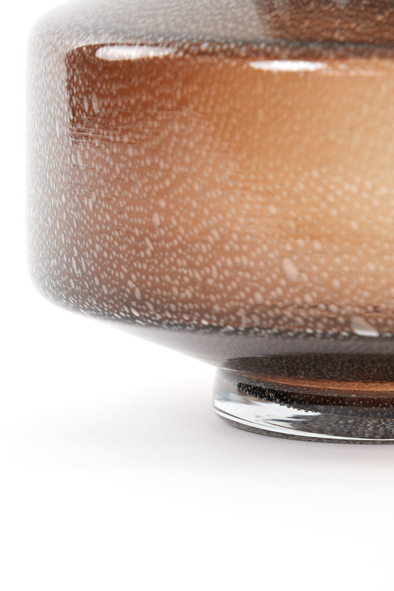 Amber Elegance Glass Vase Ø23.5x29.5 cm