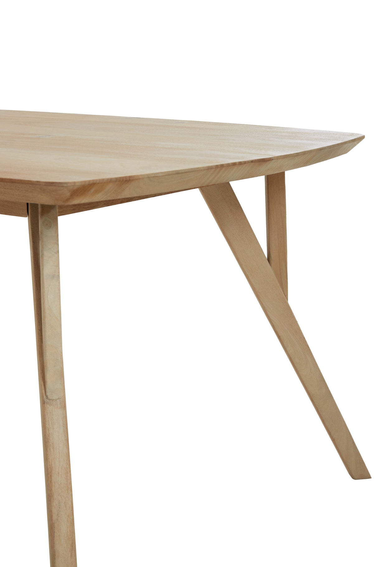 Elegant 200x100x76 cm Dining Table in Natural Mango Wood Finish