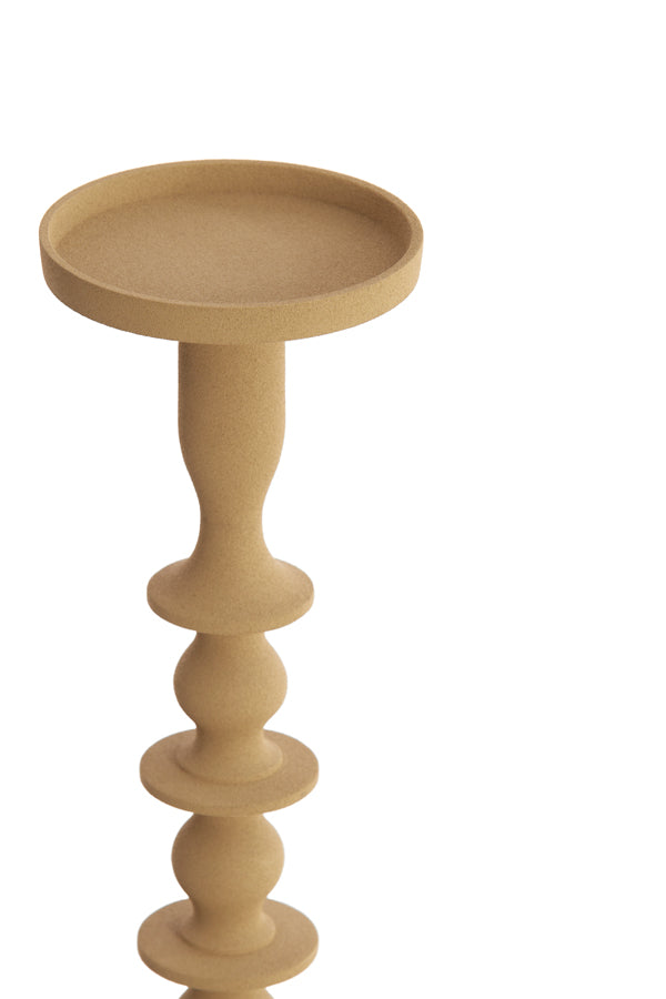 Elegant Matt Beige Pillar Candle Holder - 54.5cm