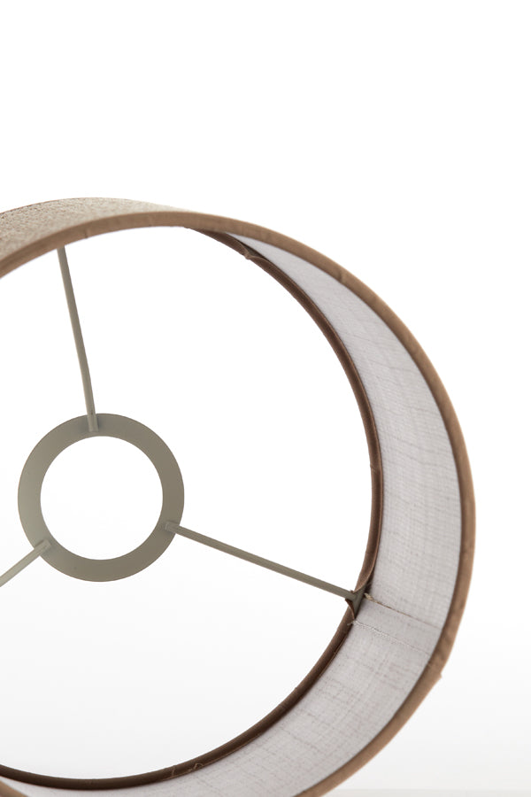 Caden Beige Lampshade - 20x20x15 cm Cylindrical Design