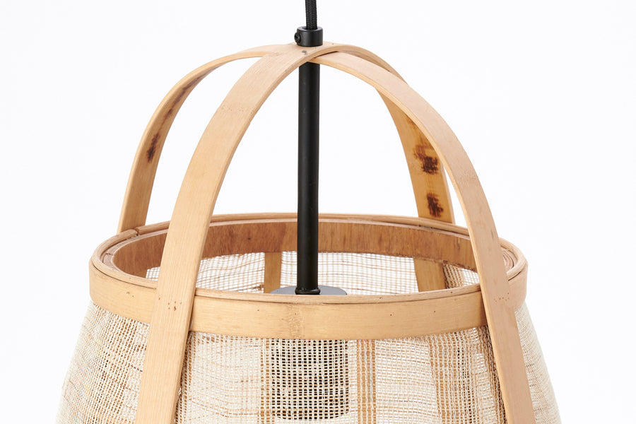 Elegant Rattan Pendant Light Ø32x44 cm Jacinto Natural