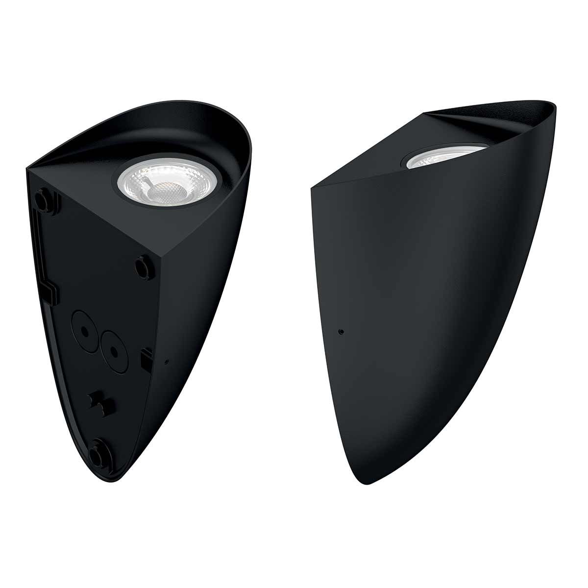 Vendela LED Outdoor Wall Light in Black Finish