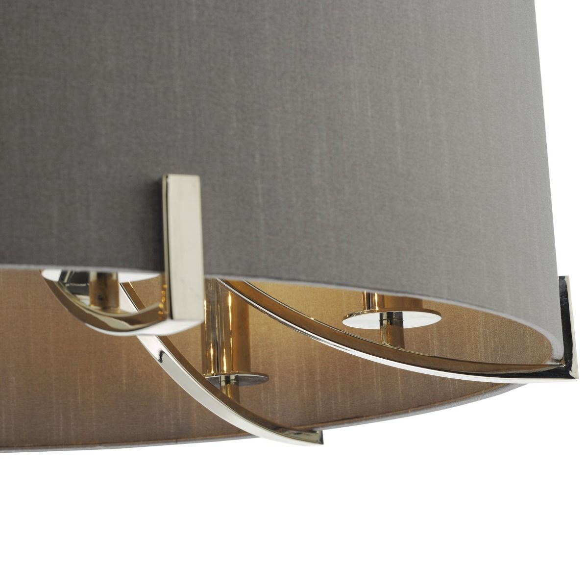 Veyron 6 Light Pendant Polished Nickel With Grey Shade