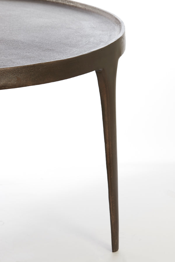 Tobias Nesting Coffee Tables Set in Dark Brown, Sizes Ø64x39 & Ø75x44 cm