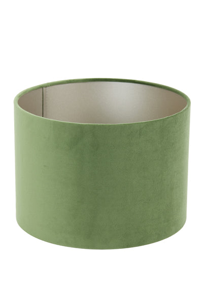 Dusty Green Velour Cylinder Lampshade 30x30x21 cm
