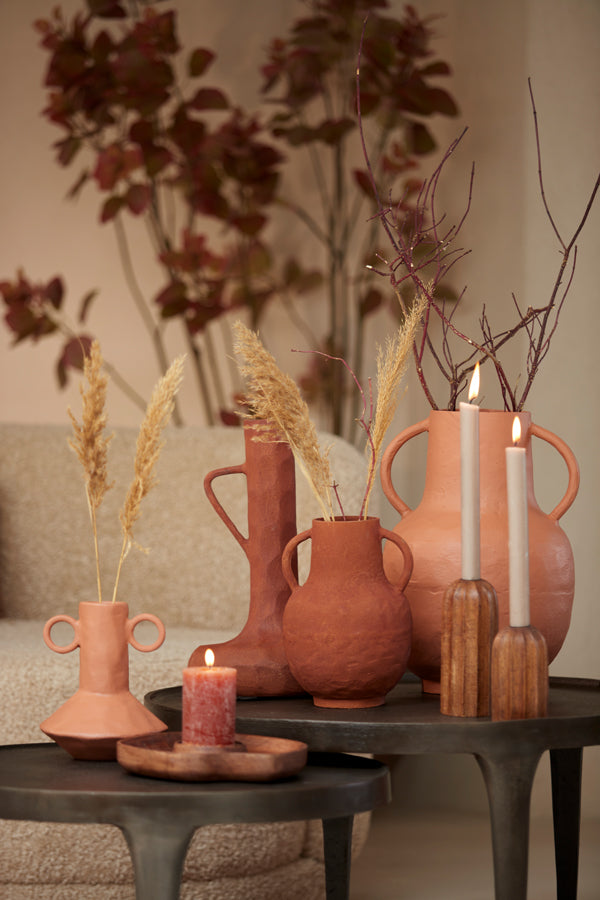 Terracotta Elegance: Cingoli Brick Red Decorative Vase Ø25x39 cm