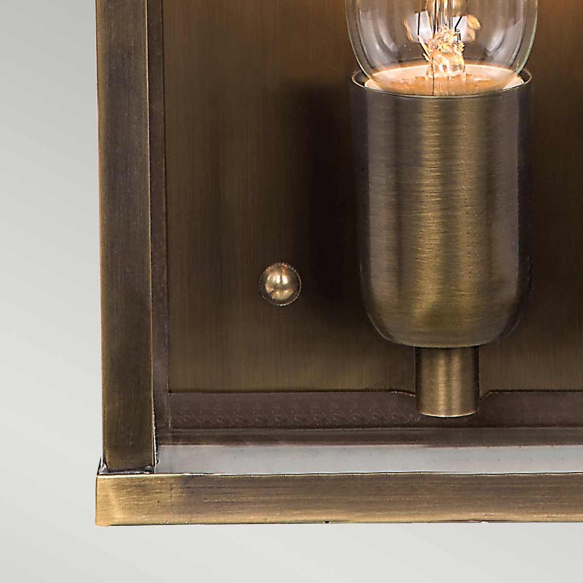 Aged Brass Georgian-Style Exterior Wall Lantern
