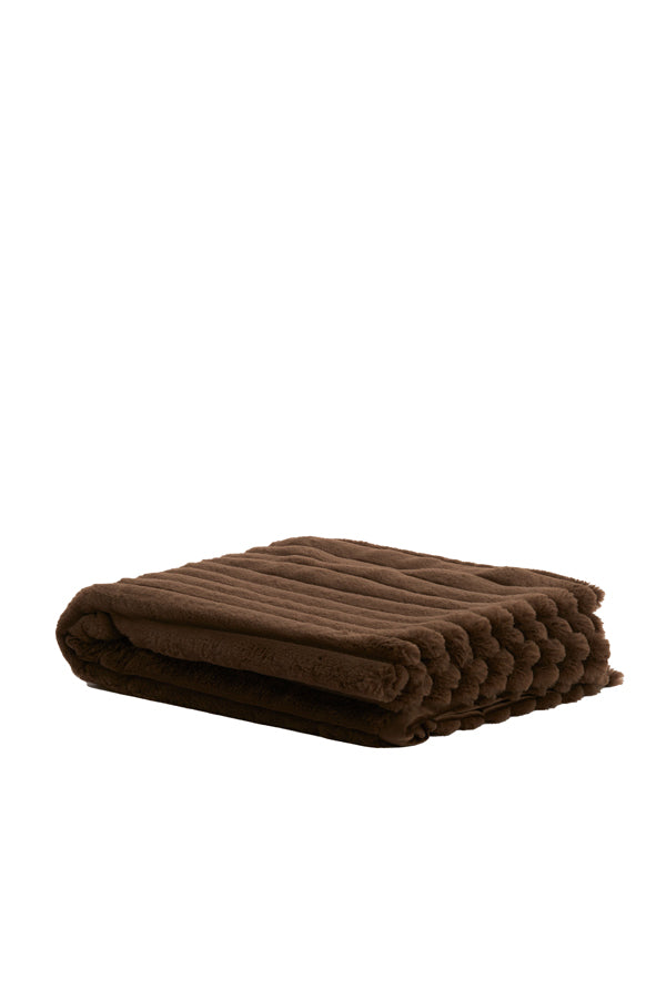 Dark Brown Vajen Throw Blanket 170x130 cm