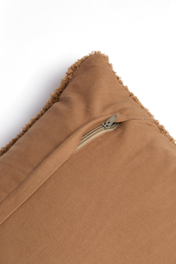 Rectangular Lumbar Cushion in Earthy Brown Tones