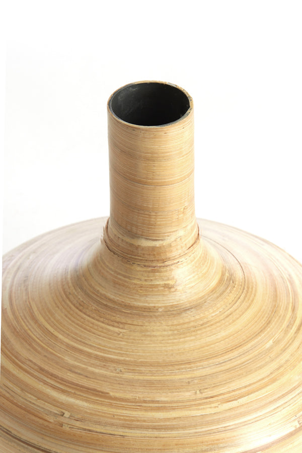Natural Bamboo Artisanal Vase Ø25x25 cm - Tolimu Collection