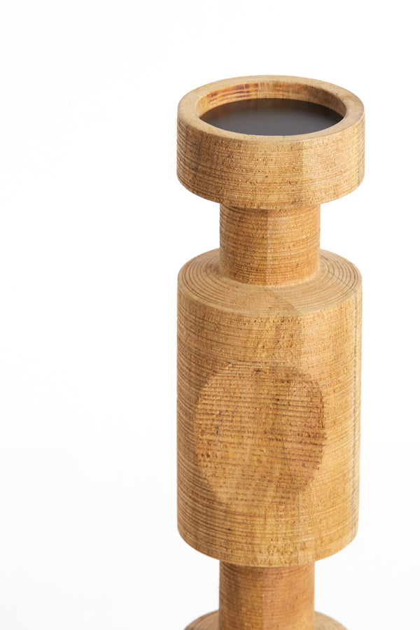 Rustic Wooden Candle Stand 50.5cm Natural Finish