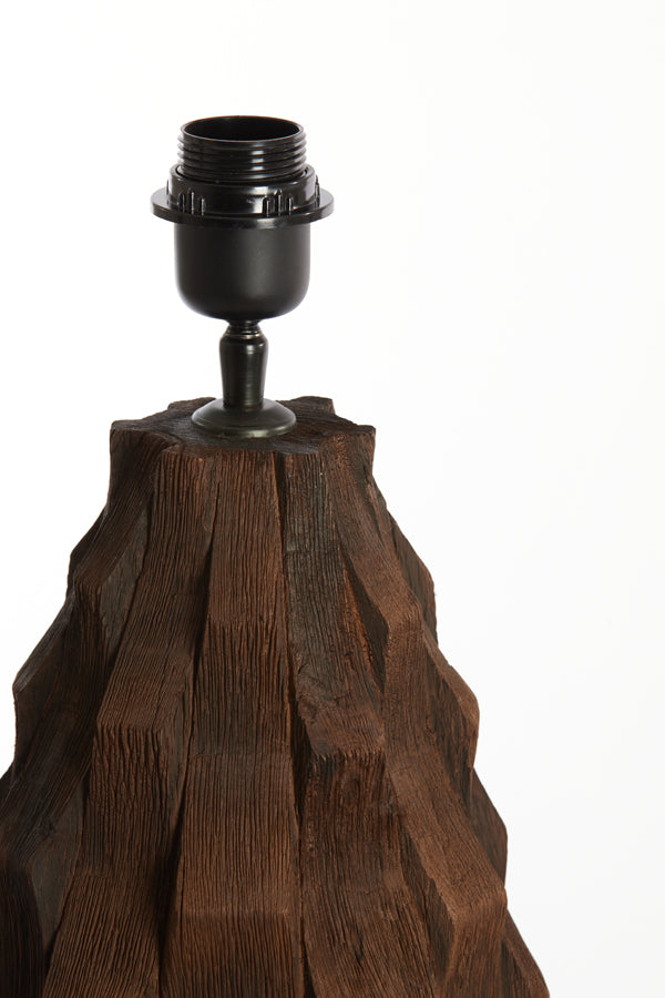 Rustic Chocolate Brown Wooden Lamp Base Ø21x46 cm