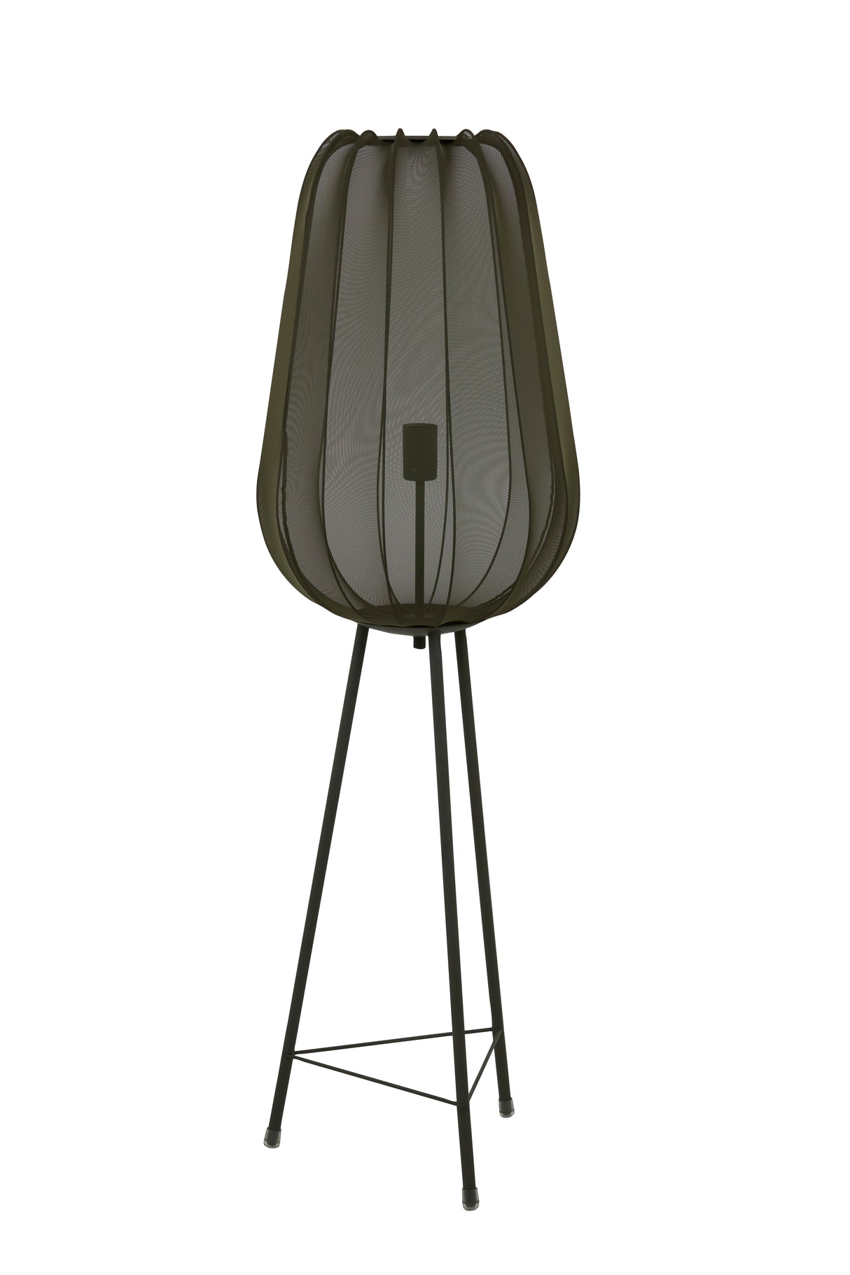 Elegant Tripod Floor Lamp in Dark Green, Ø42x132 cm - Plumeria Design