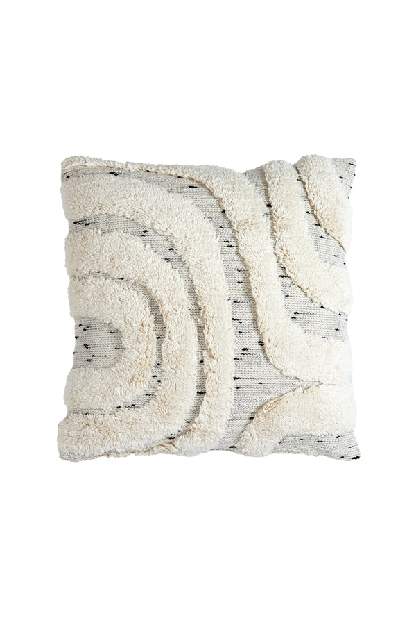Plush Cream Square Cushion 45x45 cm