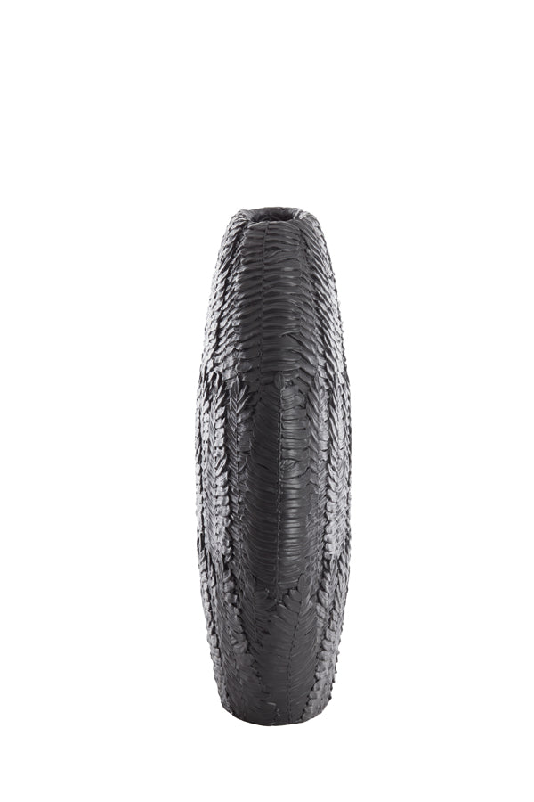 Sleek Modern Black Vase 40.5x11x40 cm - Nivica Design
