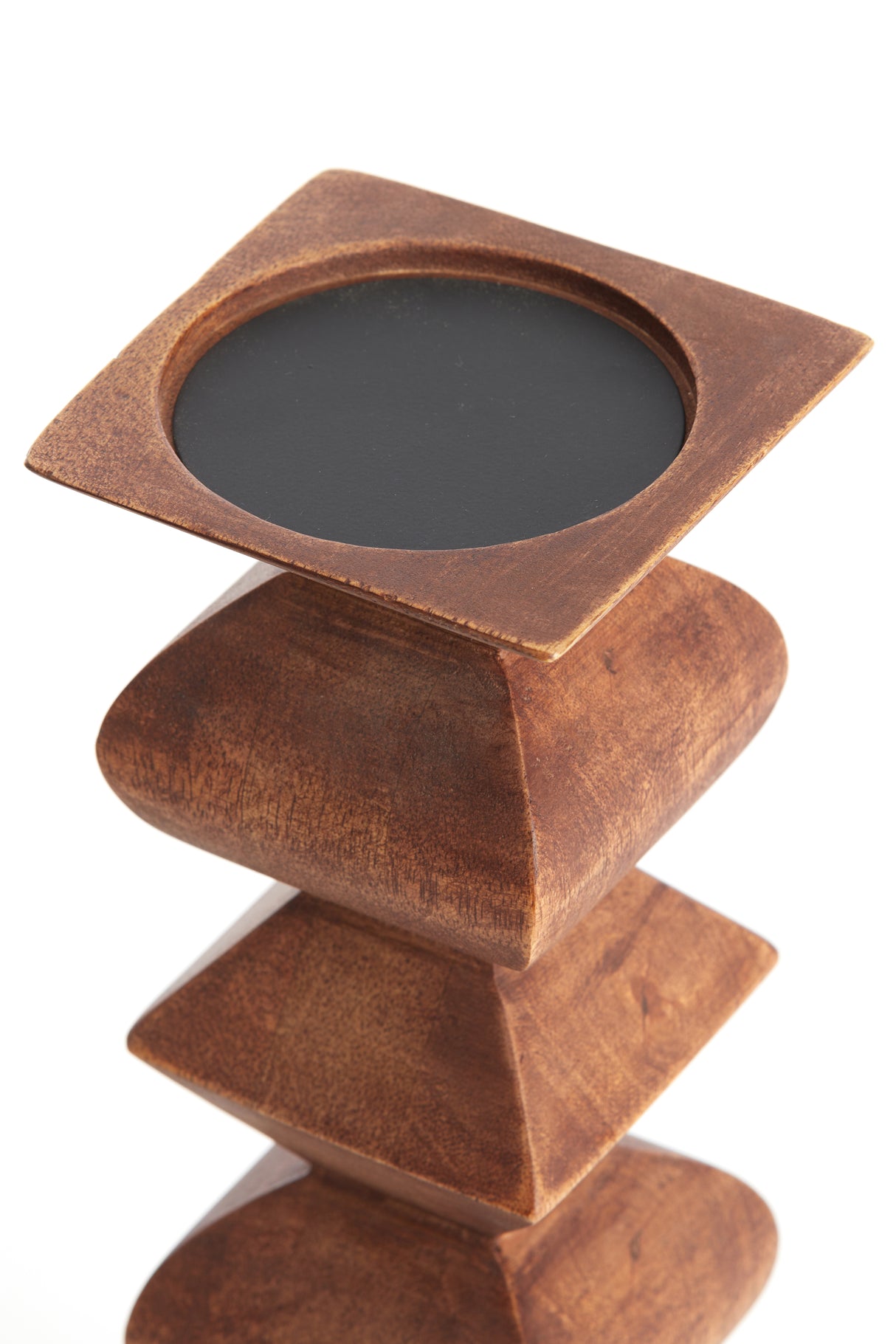 Rustic Alverca Wood Candle Holder - 10.5cm x 26cm Diameter