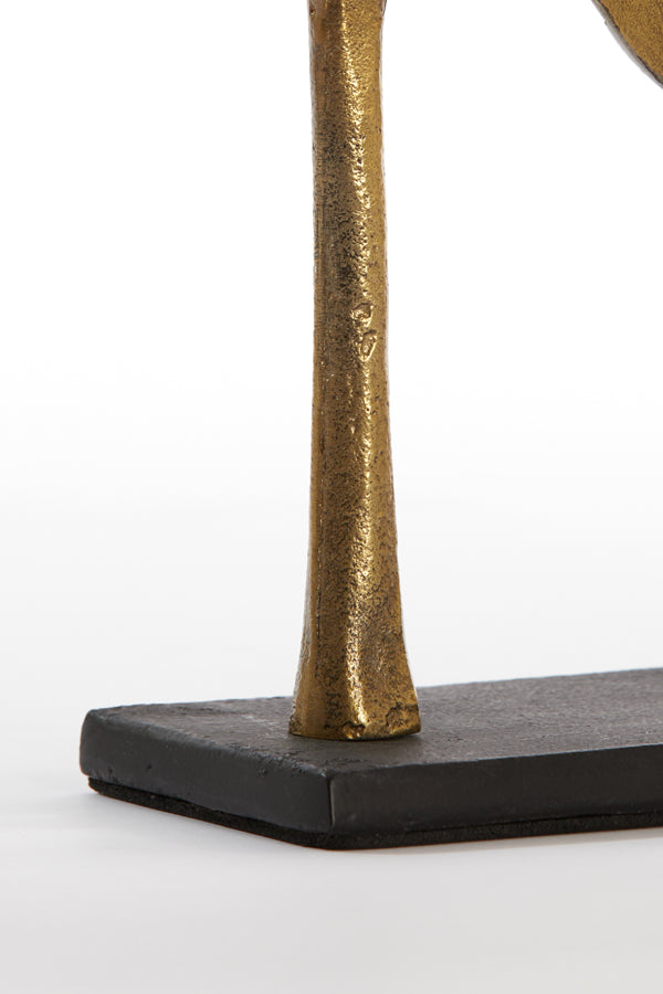 Elegant Aaron Sculpture - Gold and Matte Black 26x8x36 cm