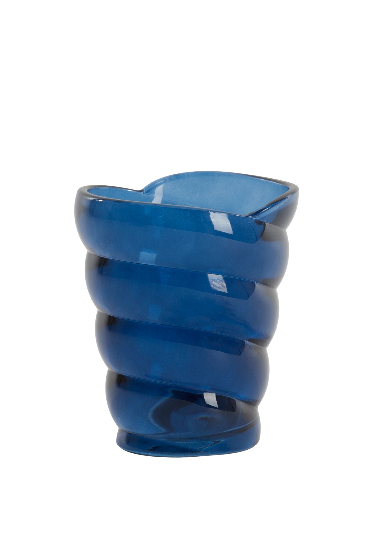 Azure Elegance: Handcrafted Glass Tealight Holder