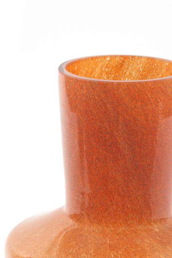 Elegant Peach Glass Vase 23.5x42 cm