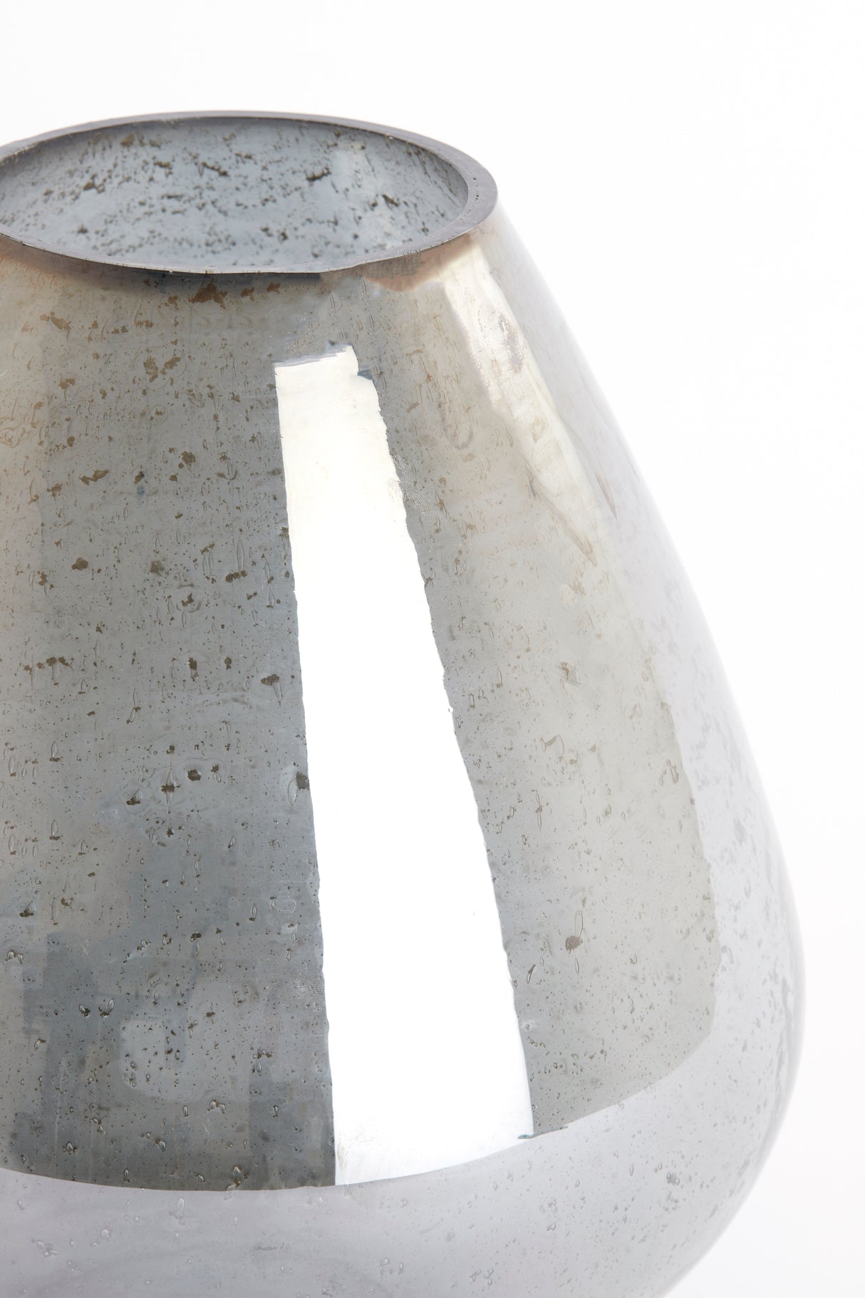 Smoked Glass Stone-Effect Vase Ø31x35 cm - Laterza Collection
