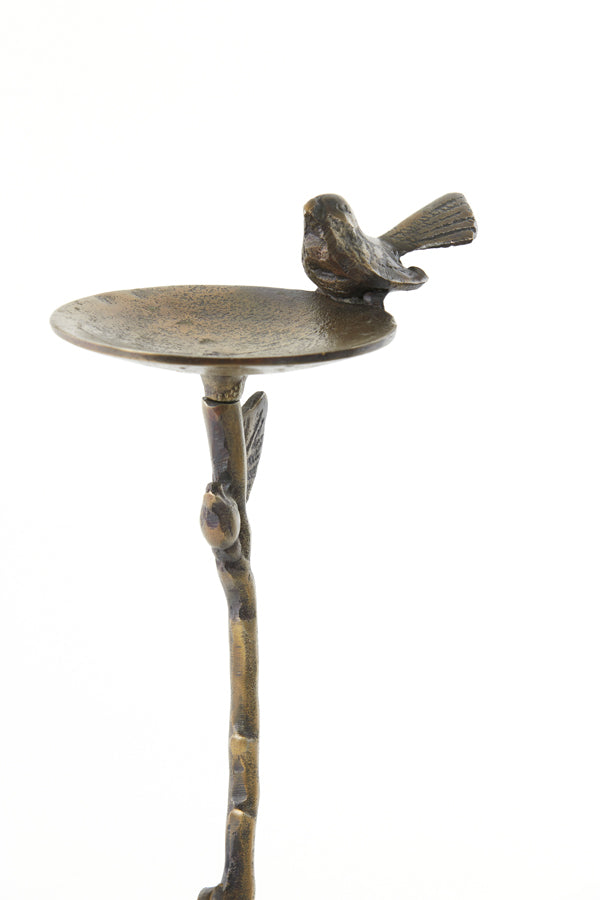 Antique Bronze Bird Candle Holder, 18x11.5x40 cm