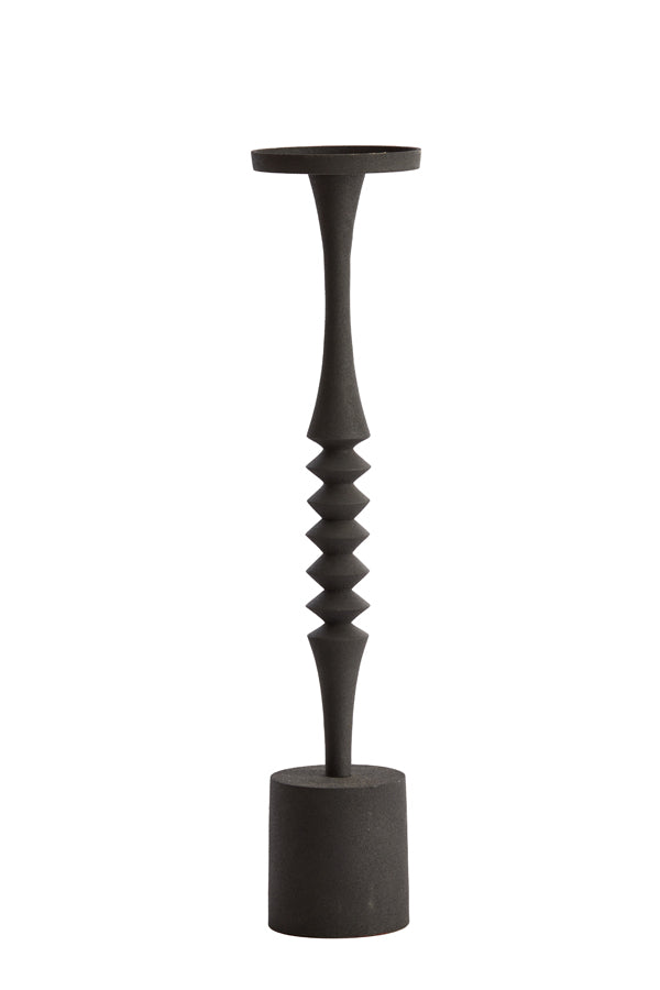 Tall Matte Black Candle Holder - 51cm Diameter 11cm