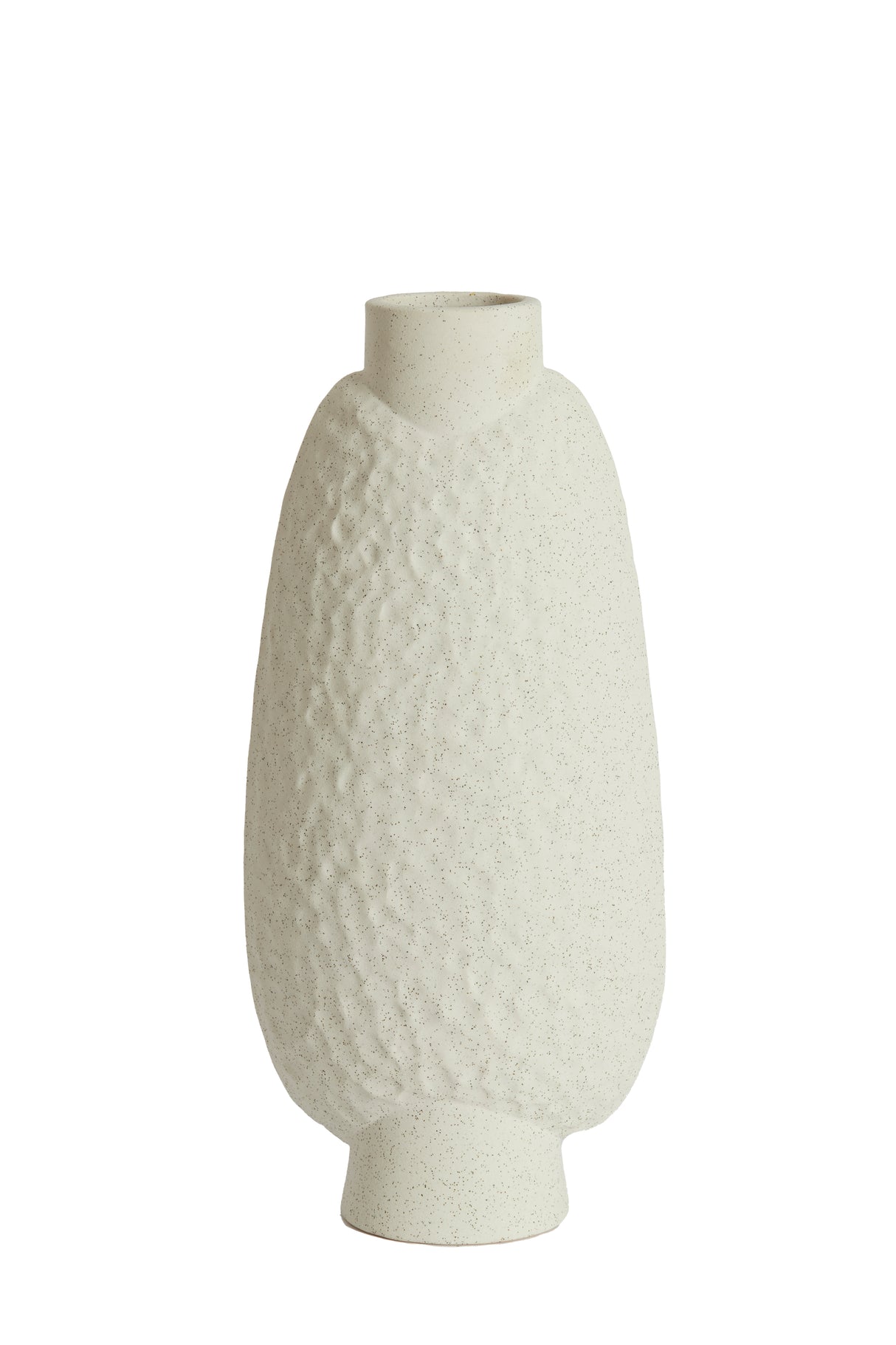 Elegant Namtu Ceramic Vase 18x12x41 cm in Matte Cream Finish