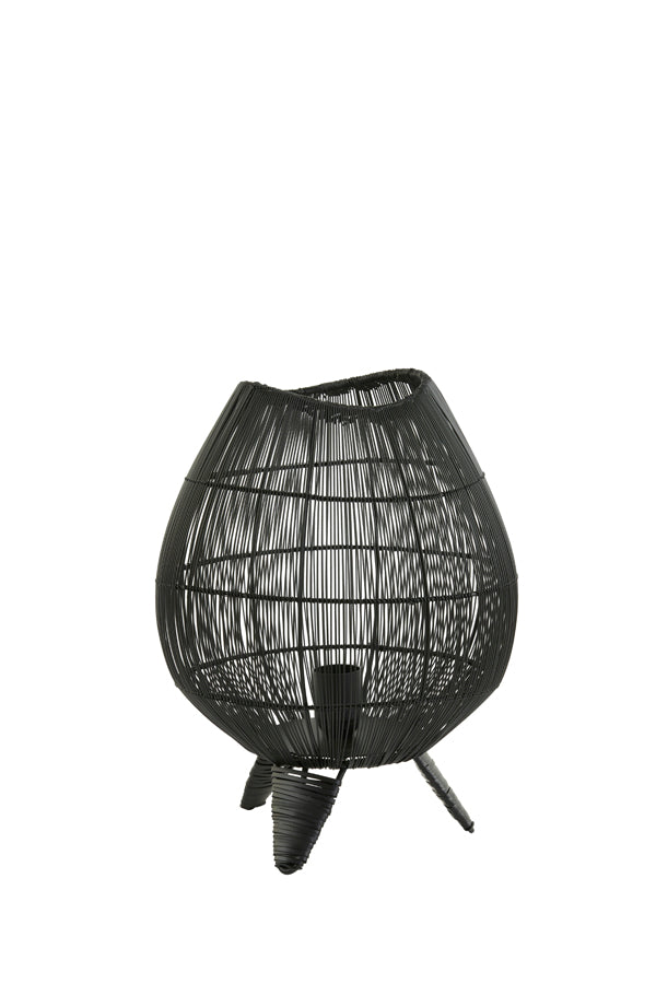 Sleek Yumi Black Table Lamp, 28x37 cm