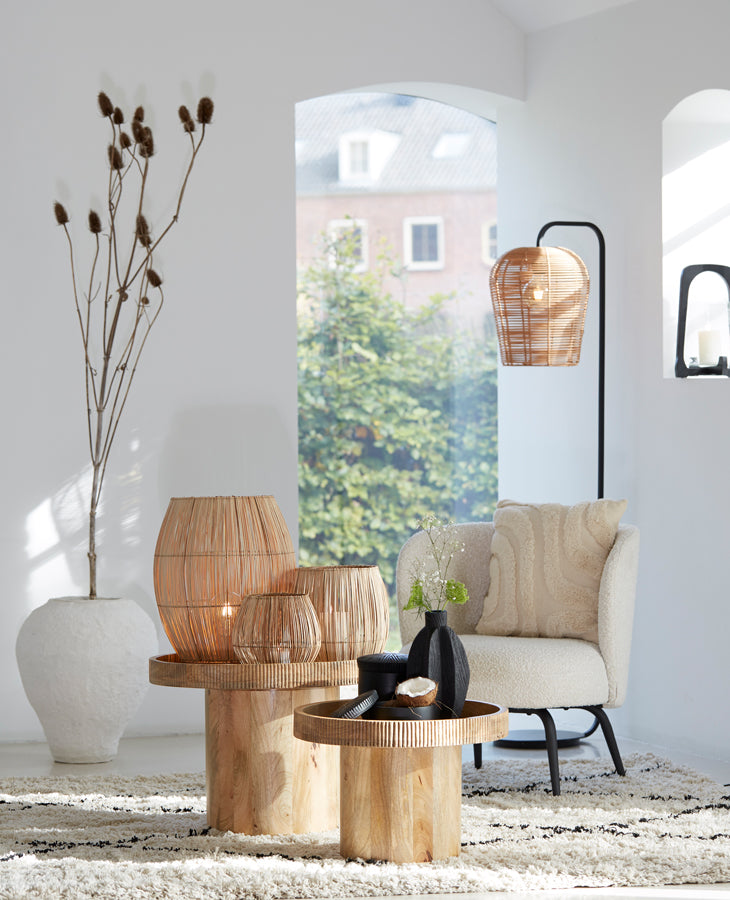 Natural Evisa Tealight Holder Ø25x27 cm