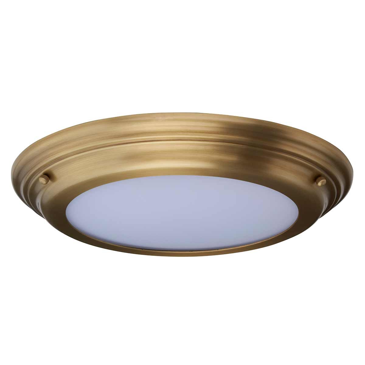 Aged Brass Welland Medium Flush Bathroom Light Fixture