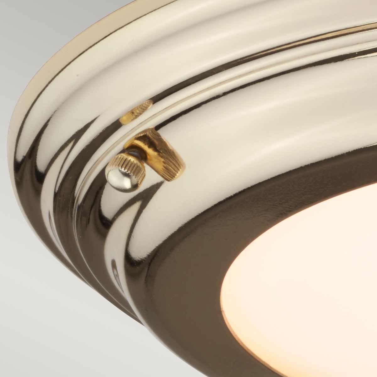 Elegant Welland Medium Bathroom Flush Light in Polished Brass