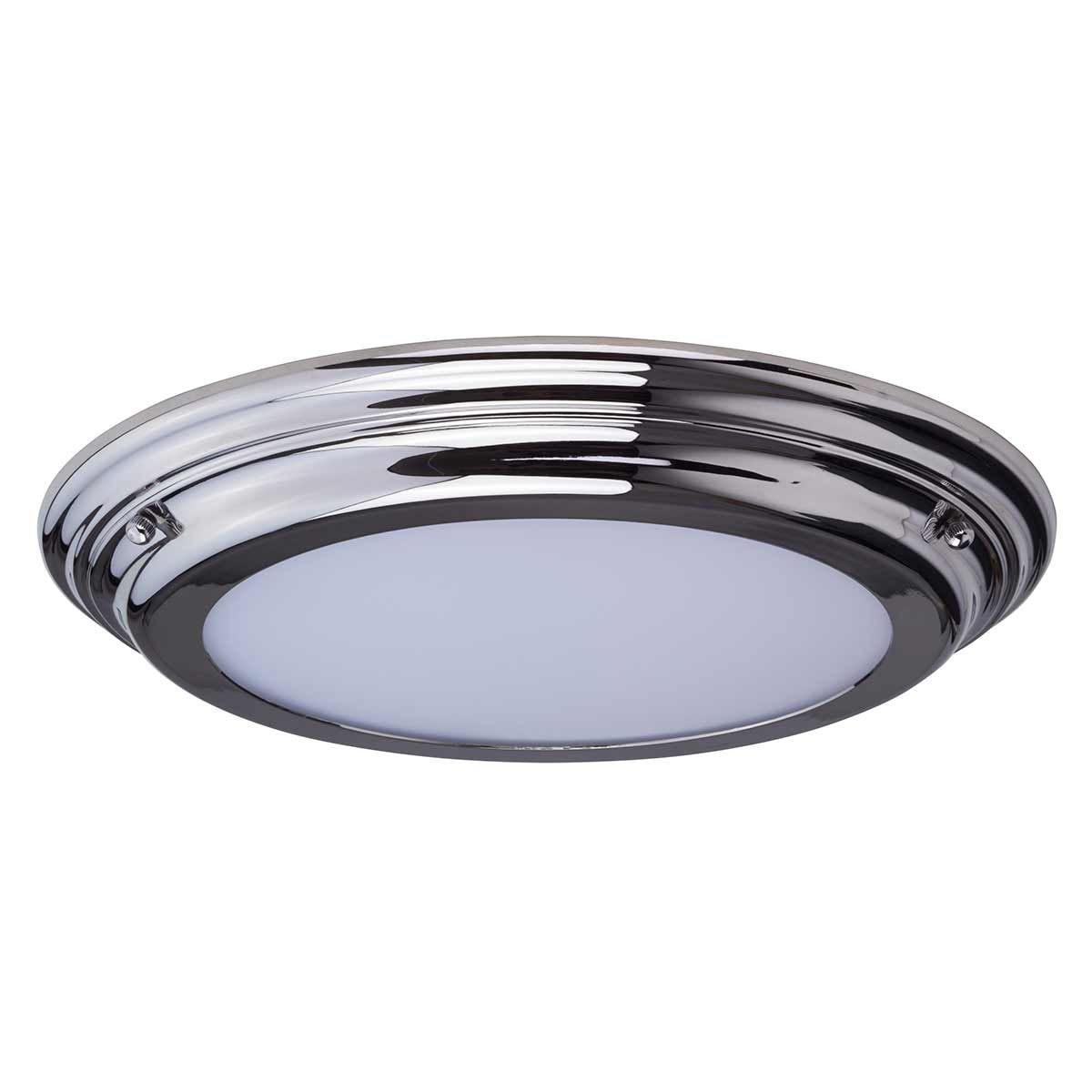 Welland Medium Flush Mount Bathroom Light in Polished Chrome