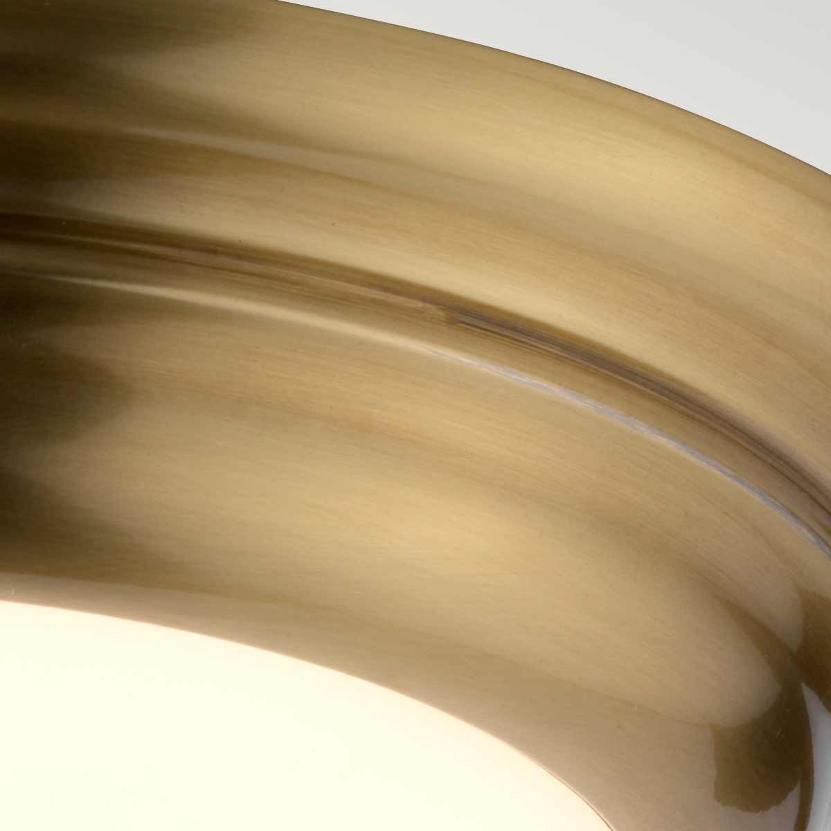 Welland Ultra-Slim LED Flush Ceiling Light - Aged Brass Finish